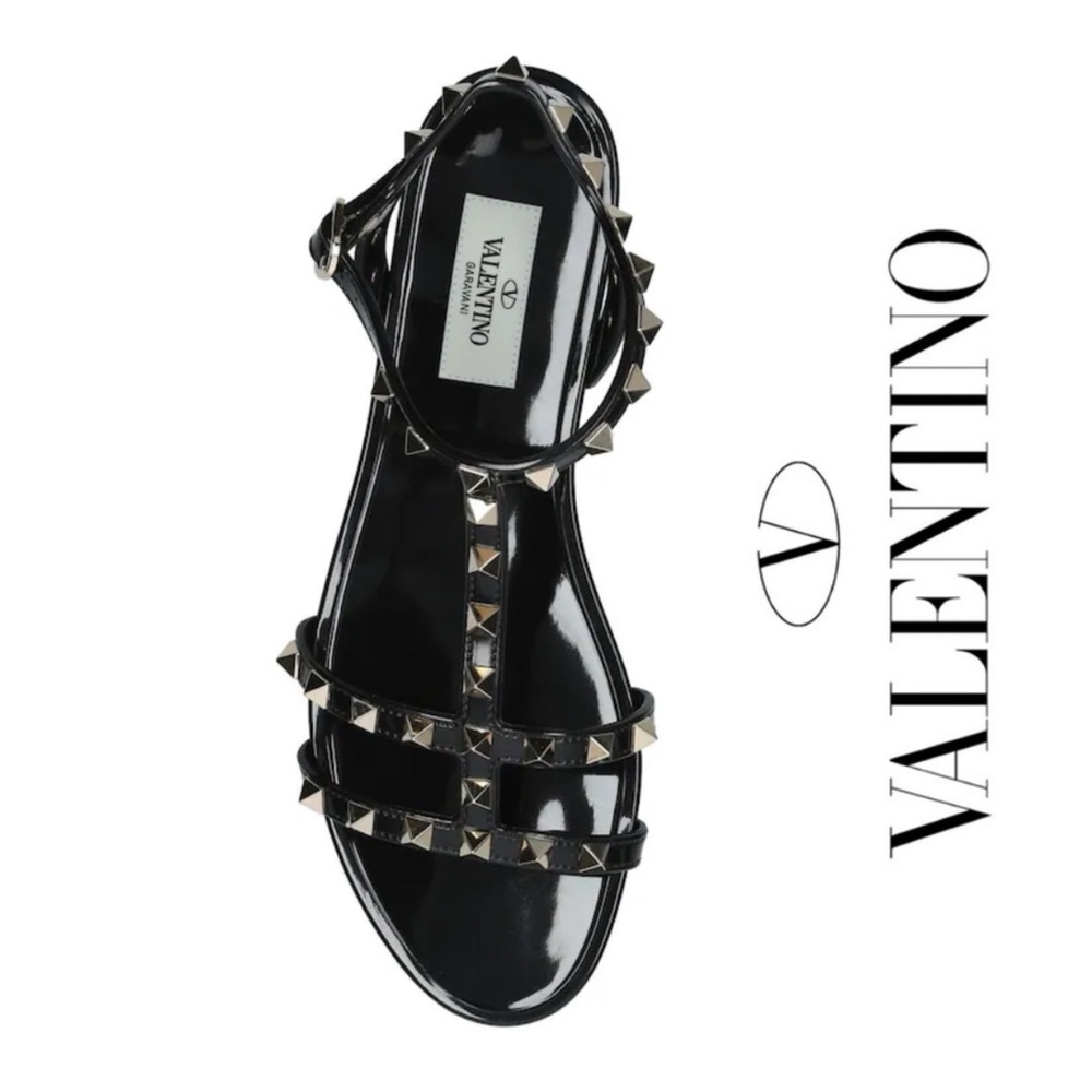 Valentino Black Sandals with Gold Studs- RIGHT FEET ONLY!!!